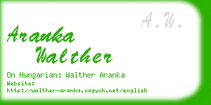 aranka walther business card